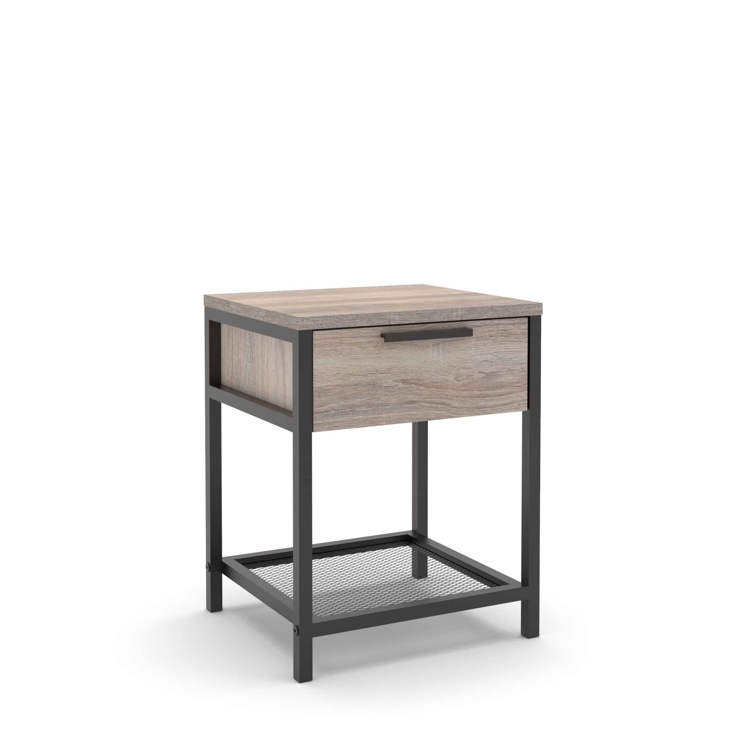 שידת צד מעוצבת עם מגירה ומדף רשת תחתון לאחסון דגם יהלי – תמונה 2