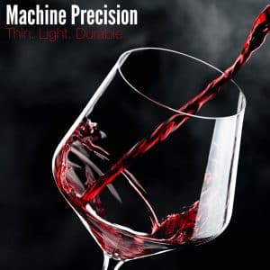 זוג כוסות יין קריסטל מפוארות ומעוצבות – 705 מ"ל