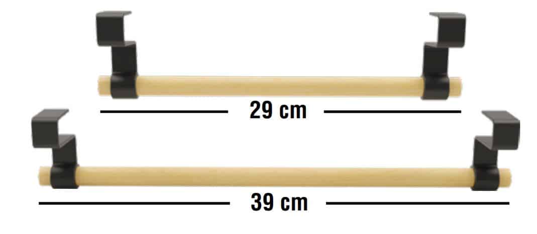 2 יחידות מתקן עץ לתליית מגבות או נייר סופג דגם Seowood – תמונה 2