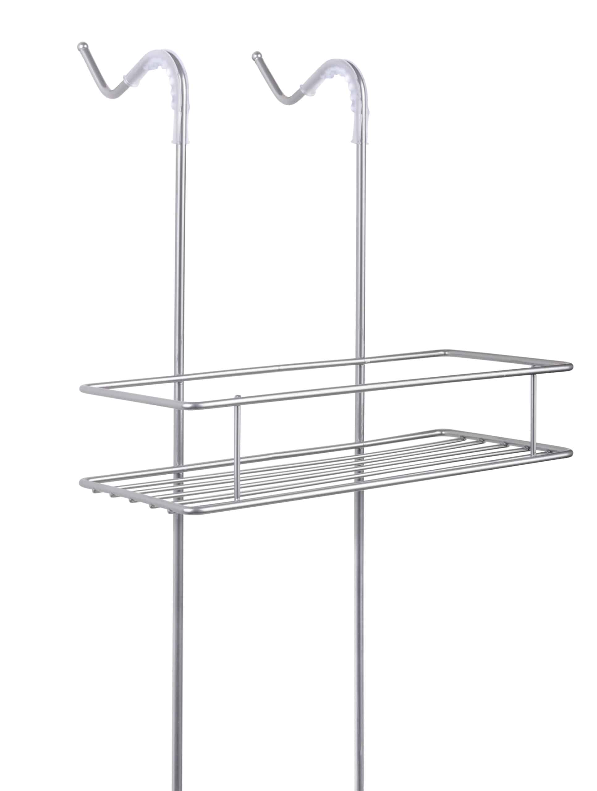 מדף רשת 2 קומות מדפים לתליה לאמבטיה 2 - כרום – תמונה 4