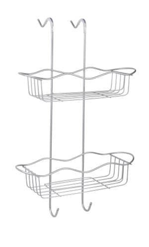 מדף רשת מעוצב לתליה לאמבטיה 2 קומות מדפים מכרום