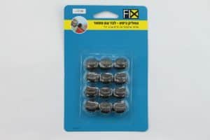 מחליק רהיטים עם מסמר 12 יחידות, צבע שחור