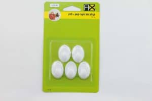 קולב אובאלי קטן לבן-5 יח'