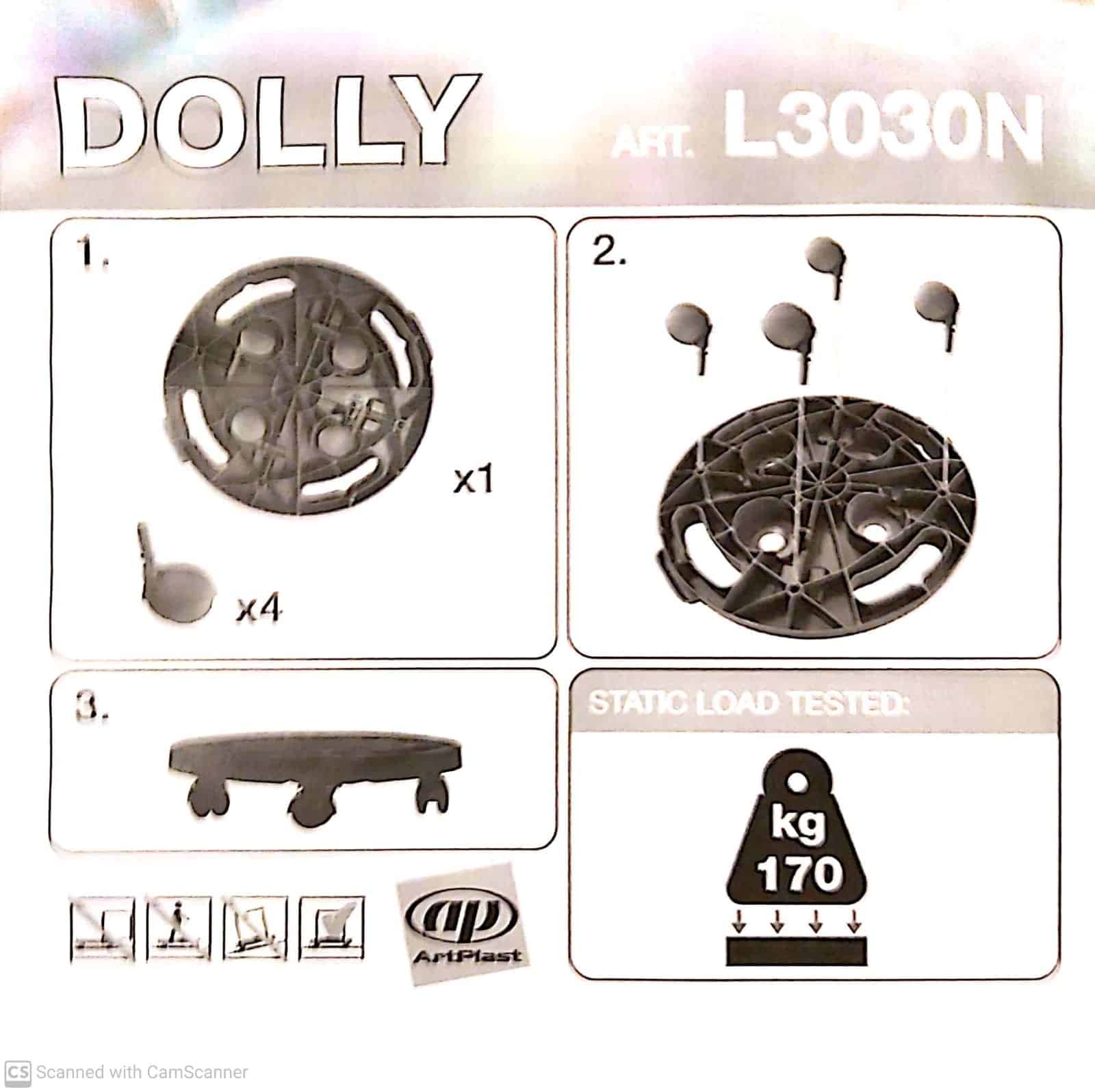 עגלת משא - דולי עגולה 4 גלגלים – תמונה 2