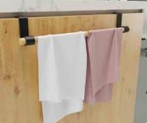 2 יחידות מתקן עץ לתליית מגבות או נייר סופג דגם Seowood – תמונה 3