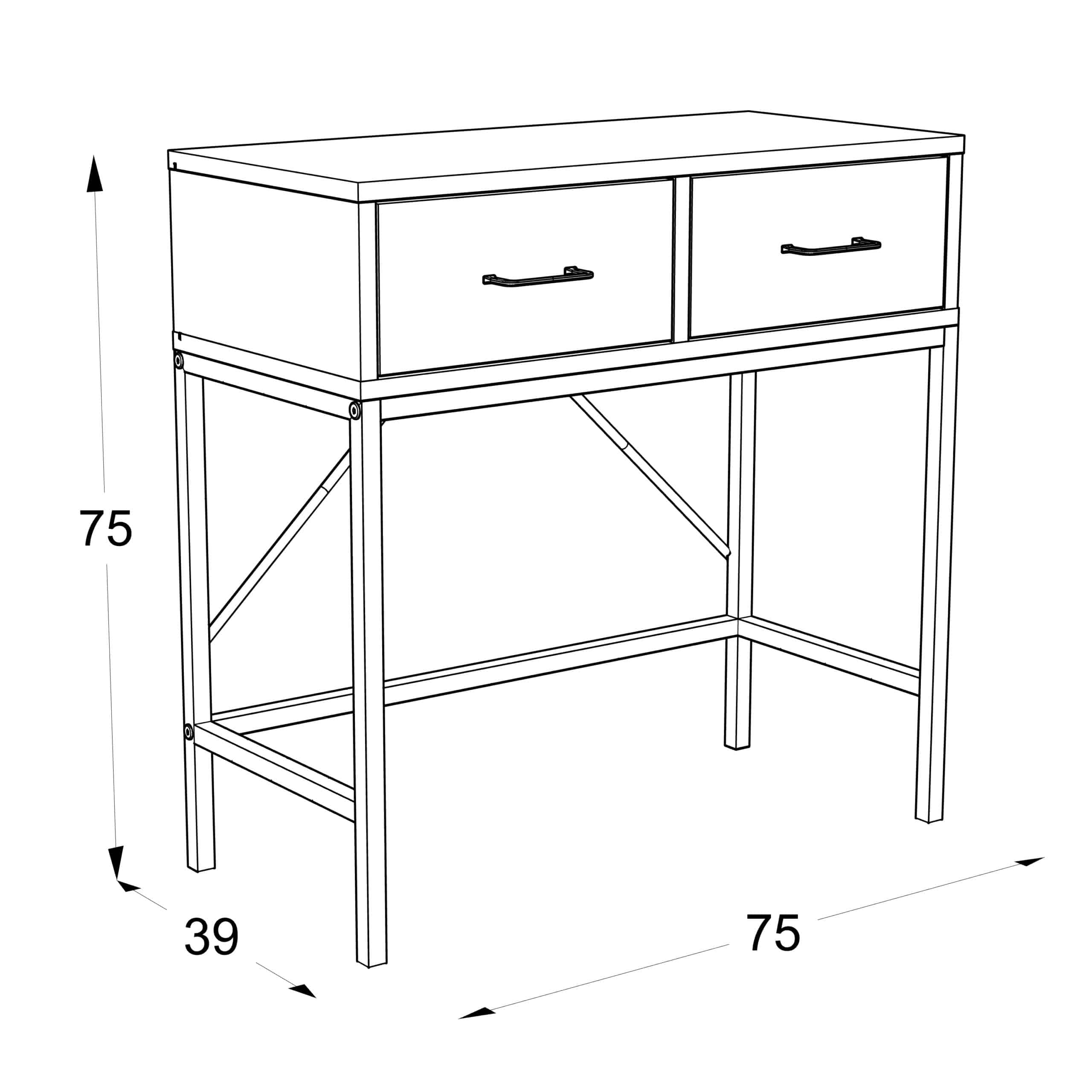 קונסולת כניסה מעוצבת דגם ליחן זהב-לבן – תמונה 2
