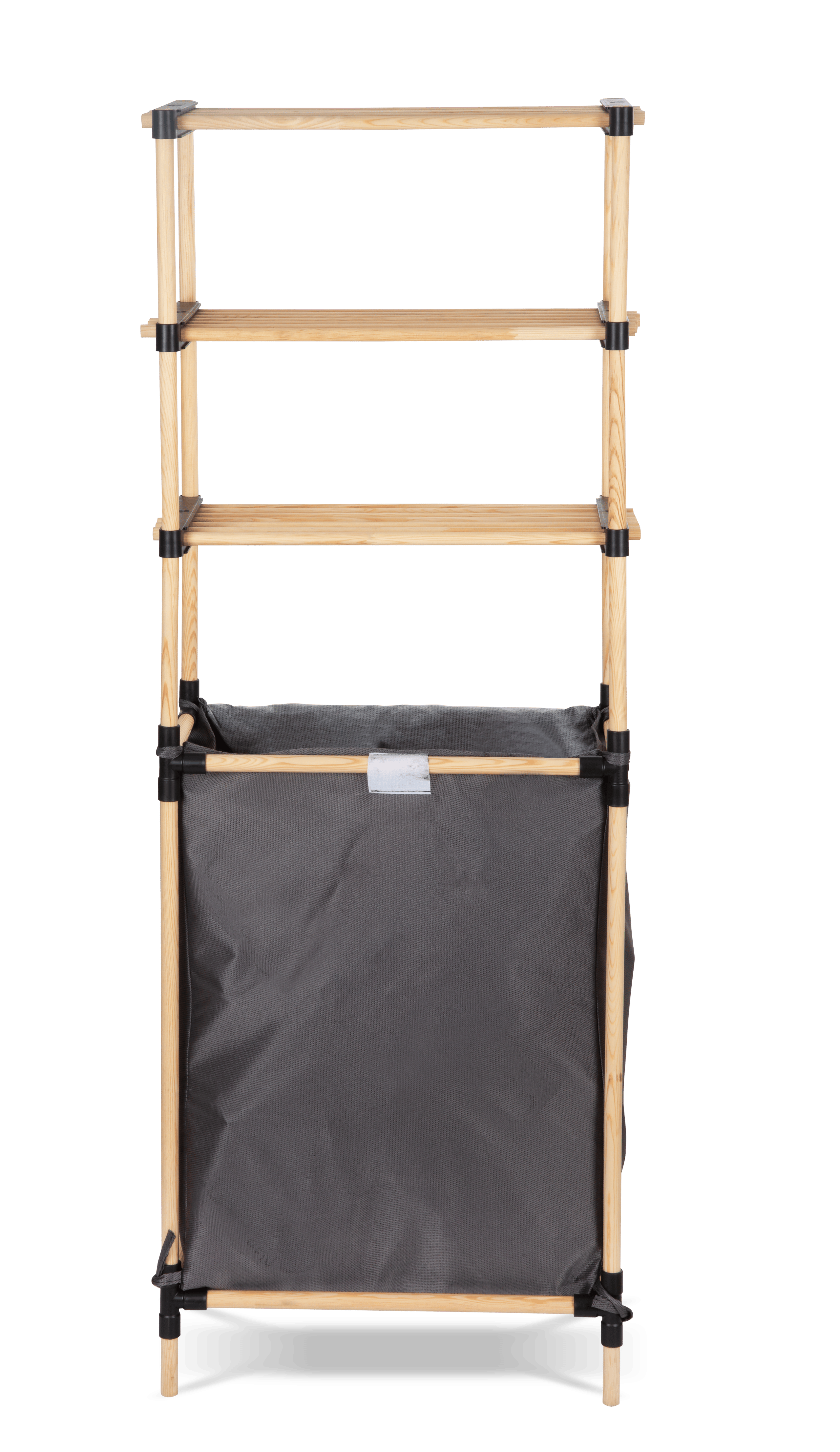 יחידת 3 מדפים מודולרים עם סל כביסה דגם 141x56x28 SEOWOOD – תמונה 2