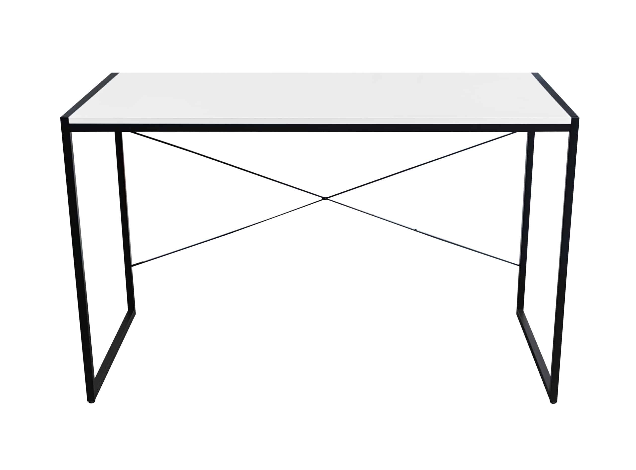 שולחן עבודה - כתיבה צבע שחור עם לבן 120*55*75 ס''מ – תמונה 5