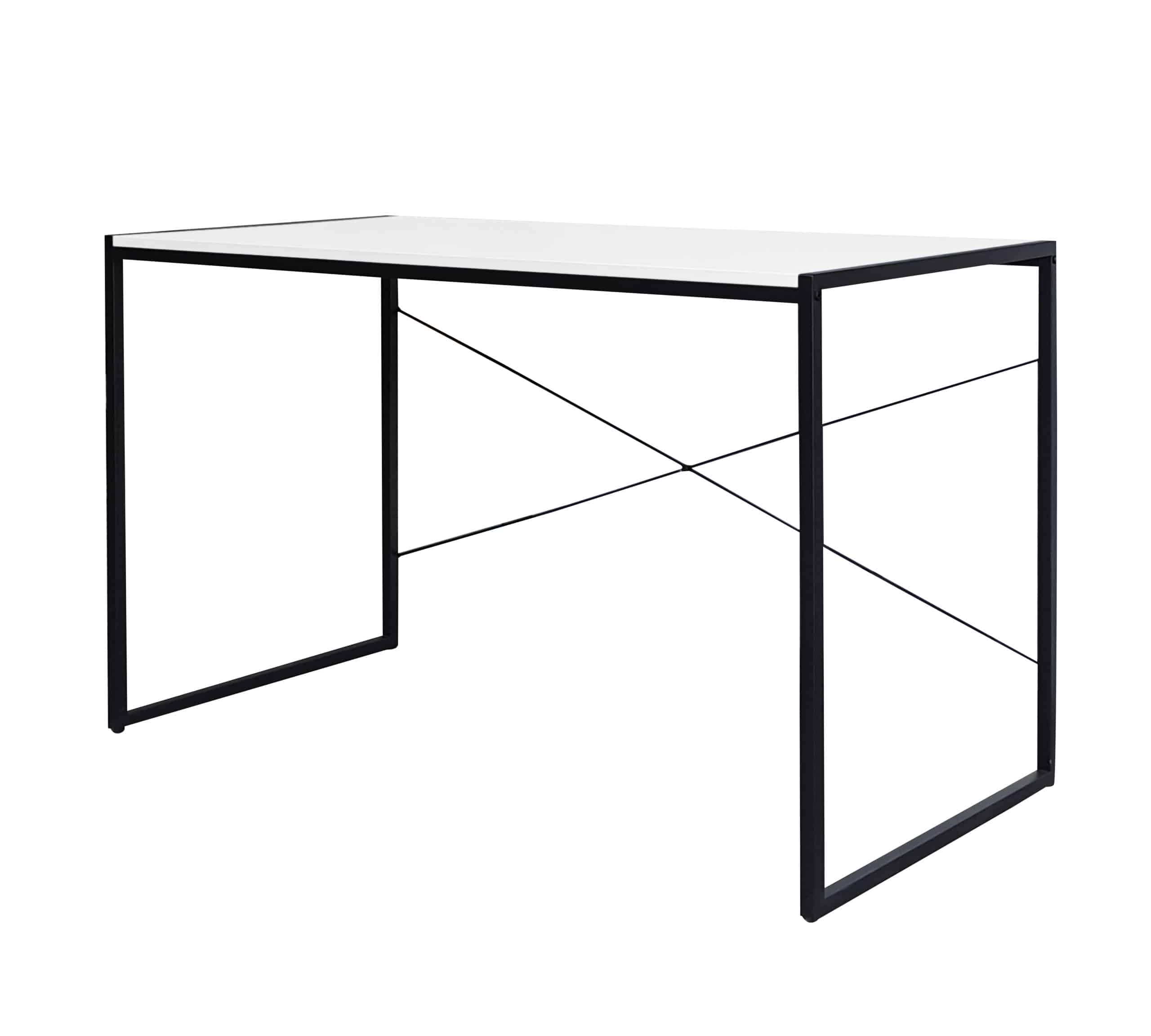 שולחן עבודה - כתיבה צבע שחור עם לבן 120*55*75 ס''מ