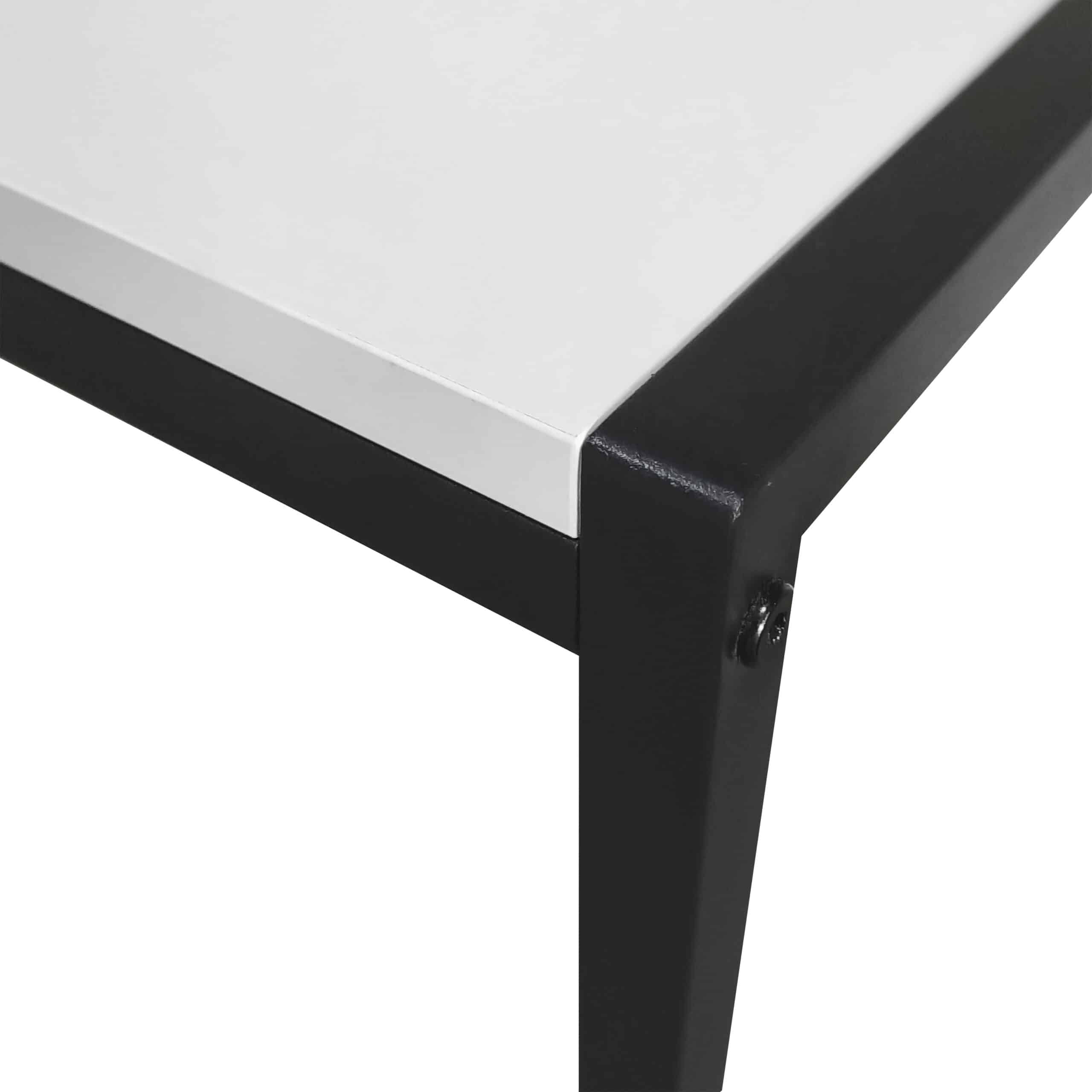 שולחן עבודה - כתיבה צבע שחור עם לבן 120*55*75 ס''מ – תמונה 6