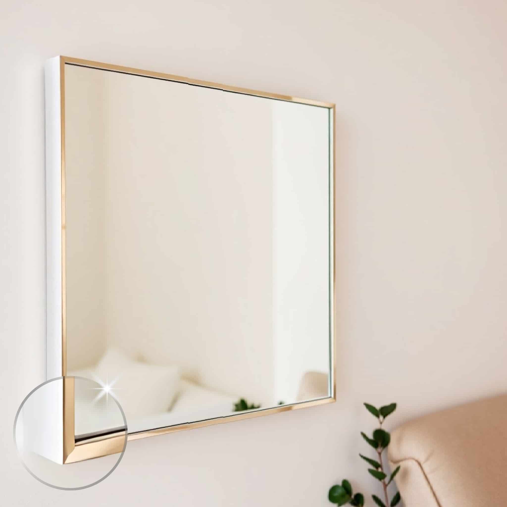 מראה מלבנית עם מסגרת אלומיניום אנודייז 60*80 ס"מ – תמונה 3