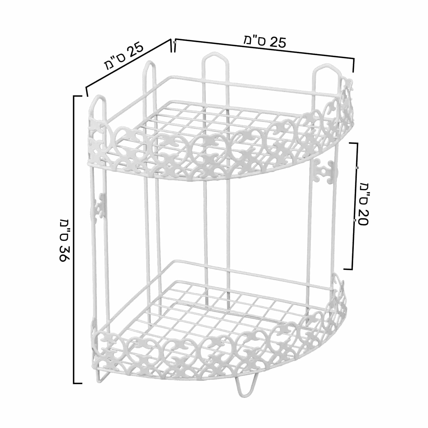 מתקן רשת פינתי 2 קומות לתליה או הנחה ספרינג – תמונה 2