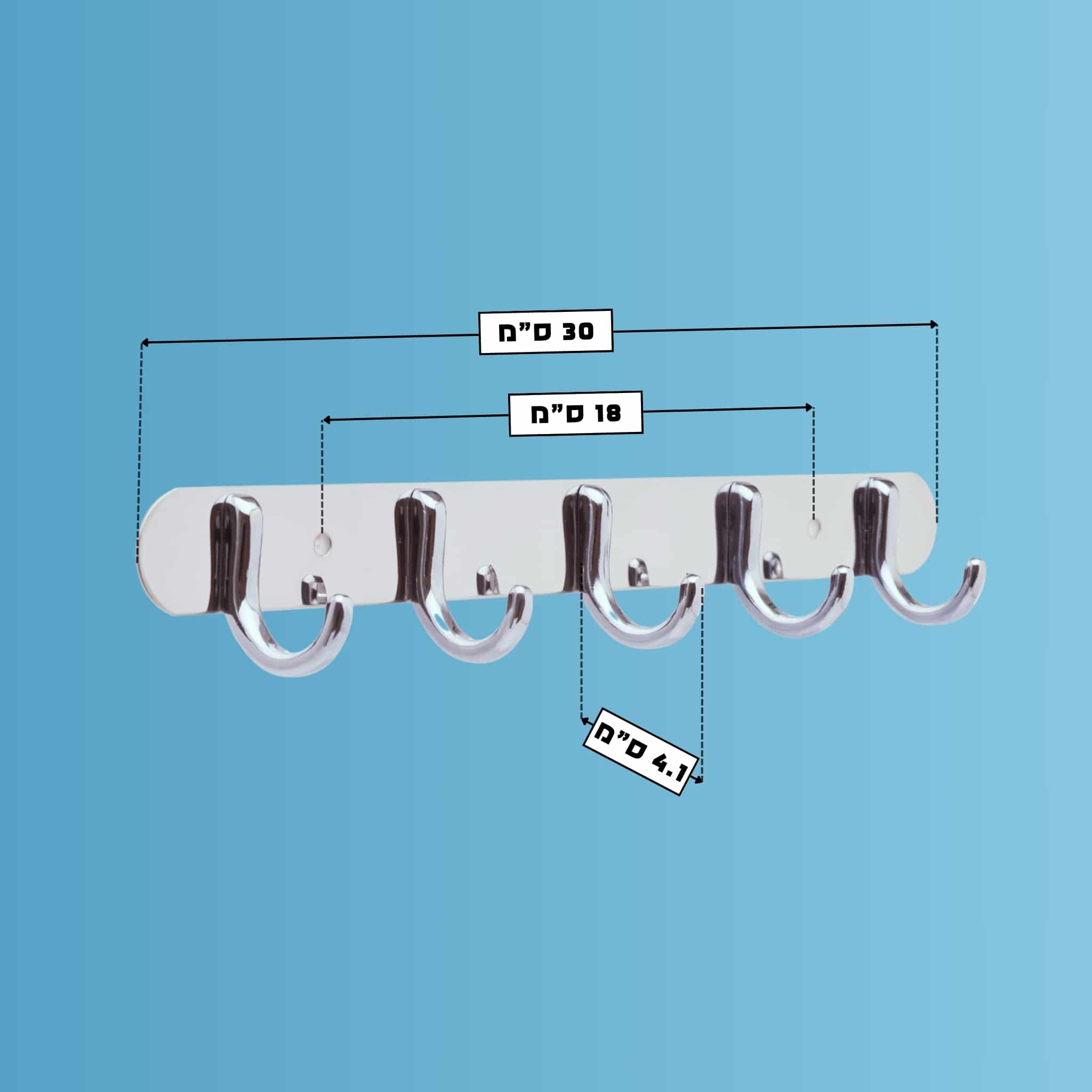 קולב 5 ווים - סדרת פופולאר – תמונה 2