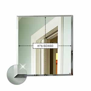 מראה מרובעת מרחפת ללא מסגרת 60*60 ס"מ