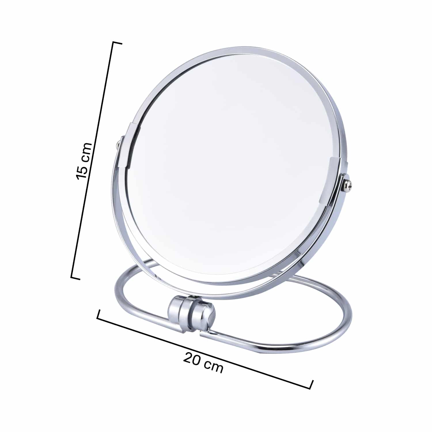 מראת איפור שולחנית דו צדדית 15 ס"מ CLEAR – תמונה 2