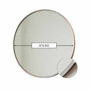 מראה עגולה – מסגרת אנודייז – 60 ס"מ