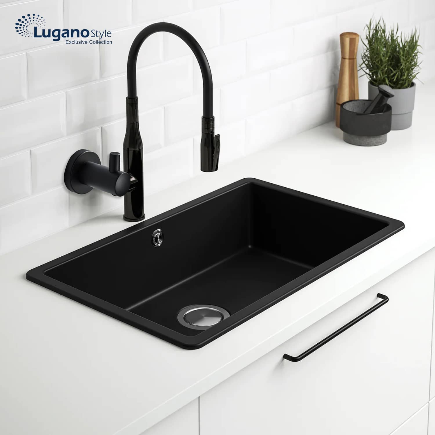 קולב נירוסטה למקלחת לשירותים או למטבח - שחור – תמונה 5