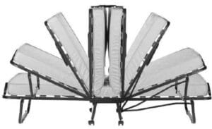 מיטה מתקפלת ניידת לאירוח בעלת 15 רצועות עץ לתמיכה + מזרן 10 ס"מ