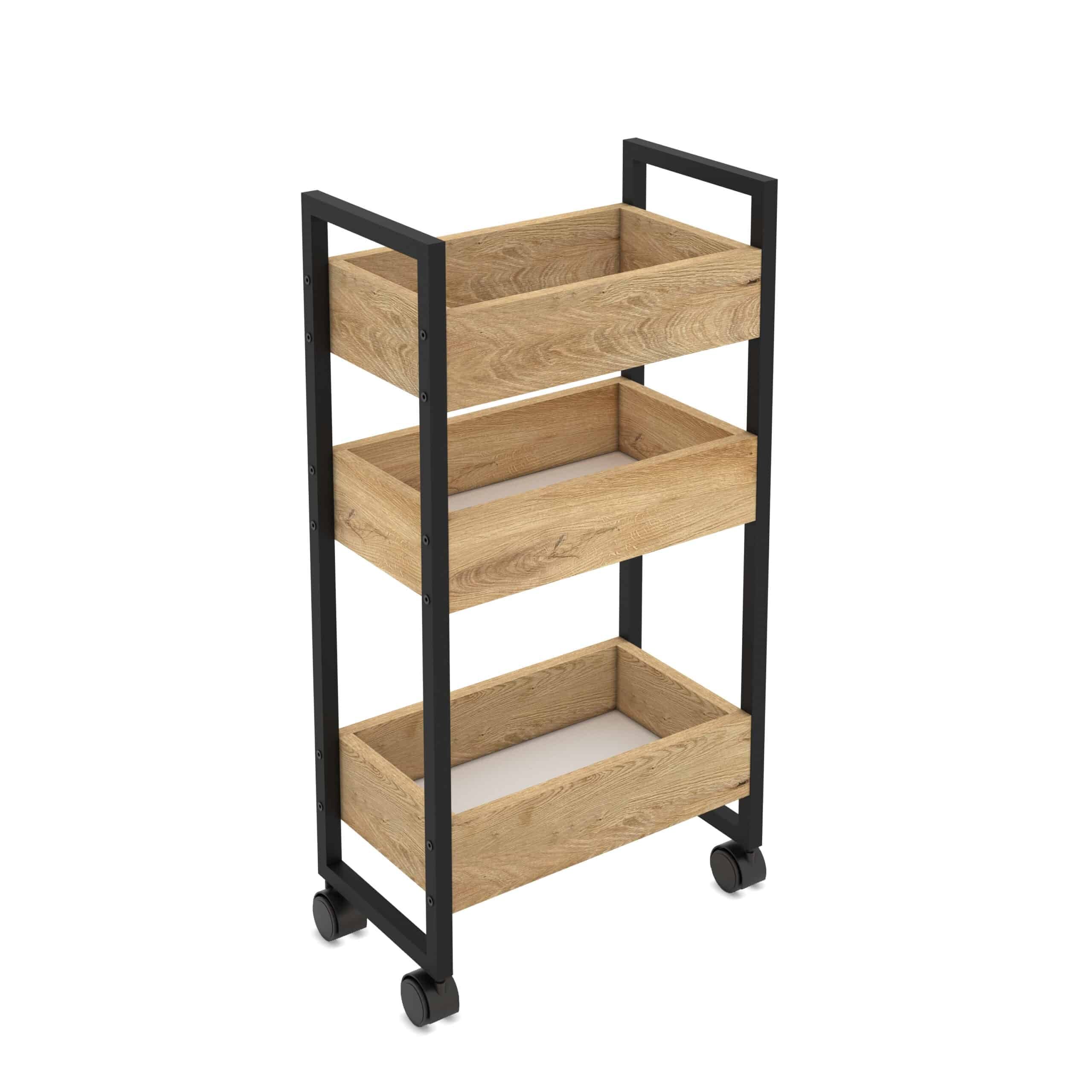 עגלת שירות מעוצבת 3 קומות למטבח – תמונה 6