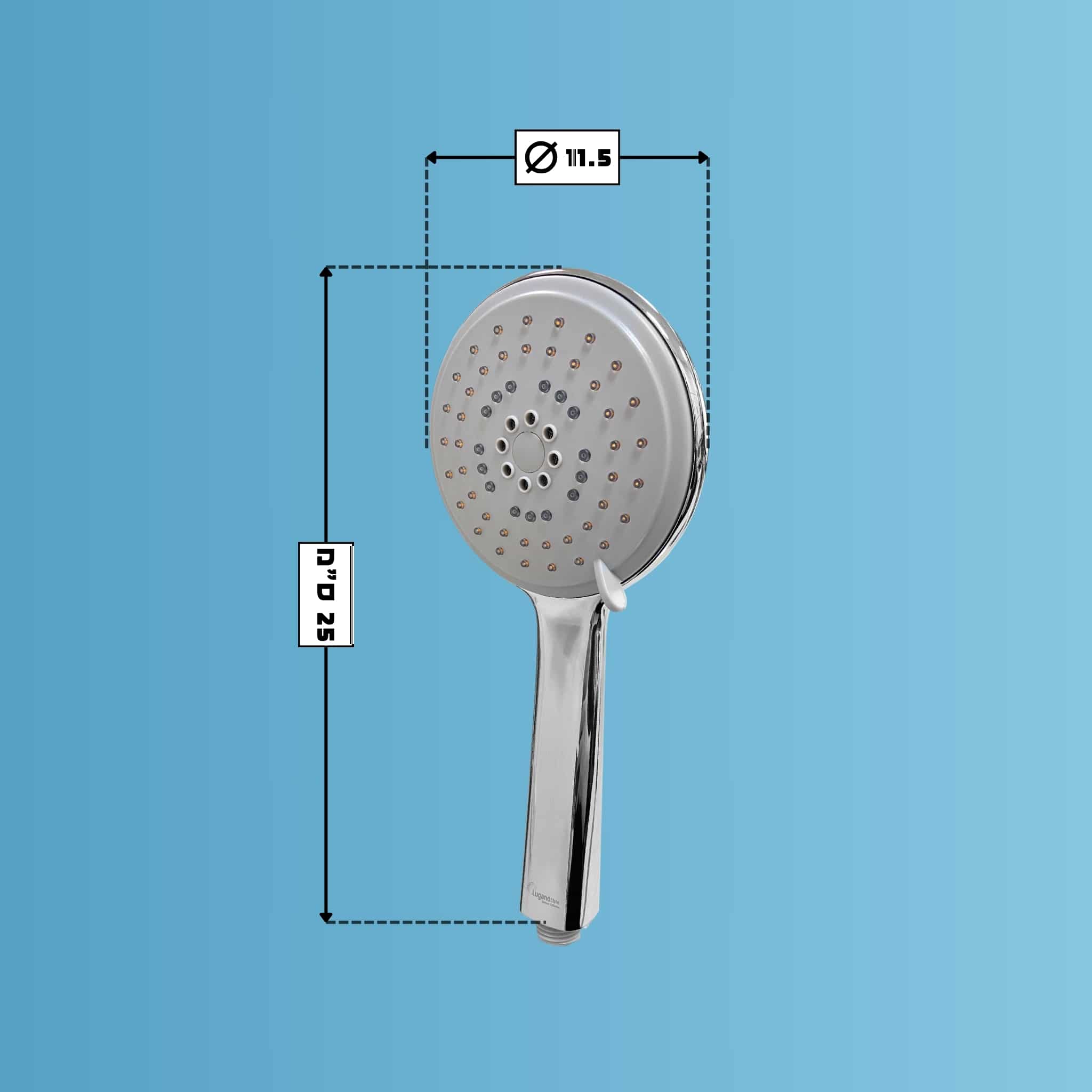 מקלח יד 5 מצבים עם ניקוי עצמי 120 מ"מ - טוטי TOTTI – תמונה 3