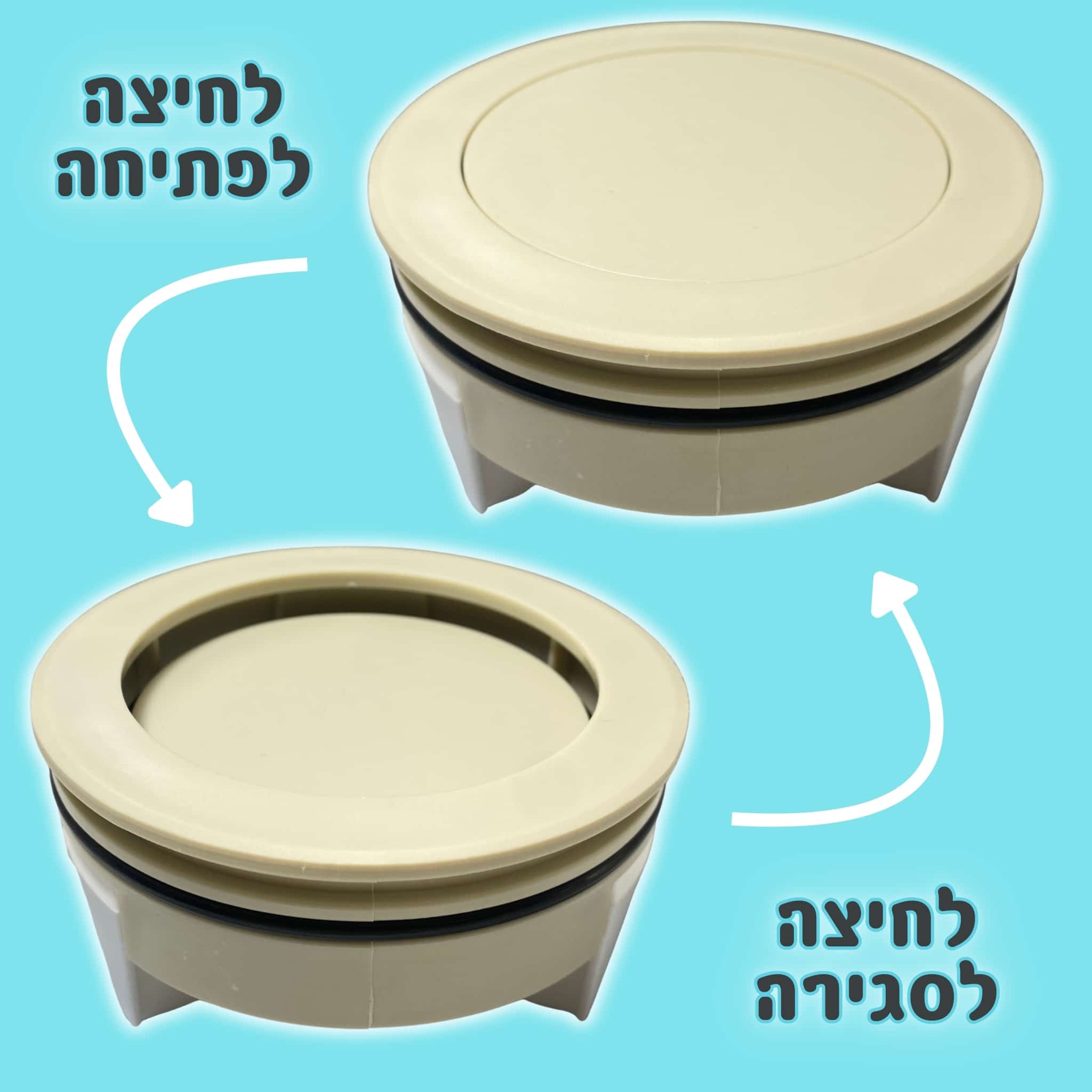 מכסה ביוב עגול ללא שפה - שמנת pumpit – תמונה 3