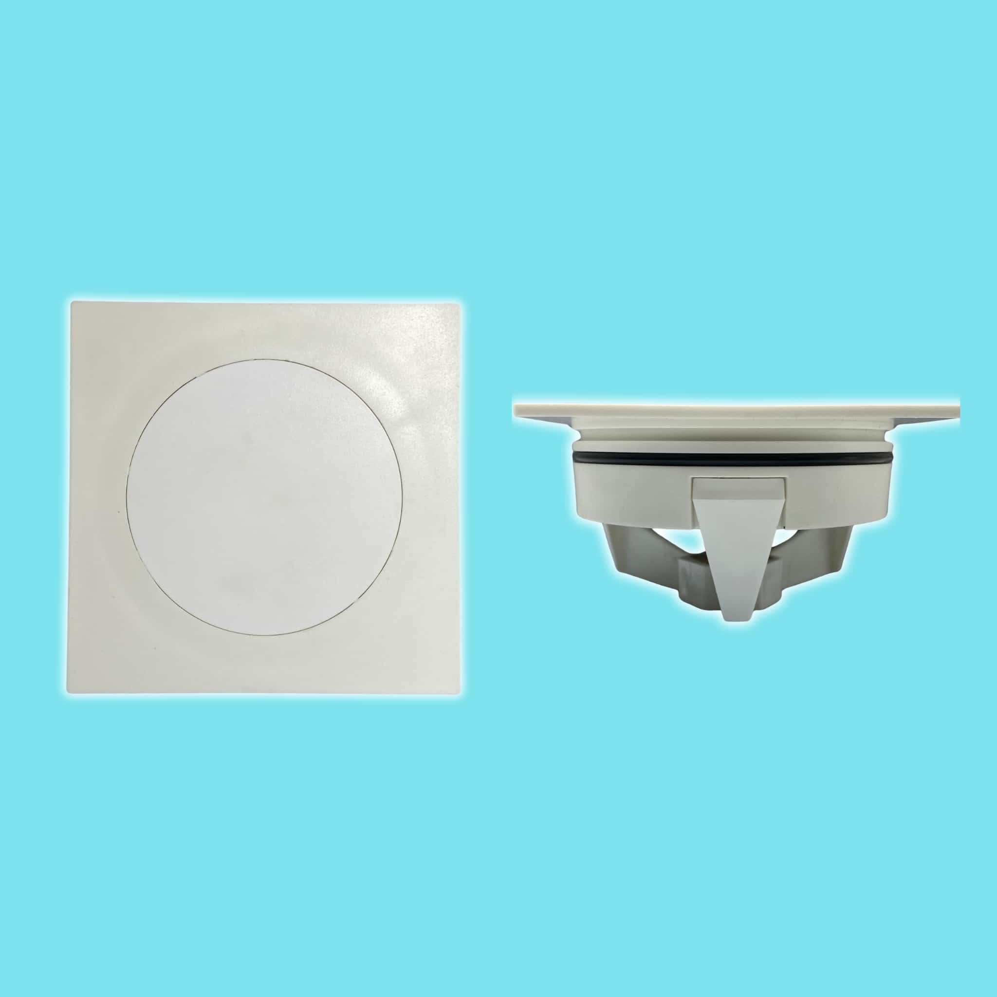 מכסה ביוב ריבוע ללא שפה - לבן pumpit – תמונה 4