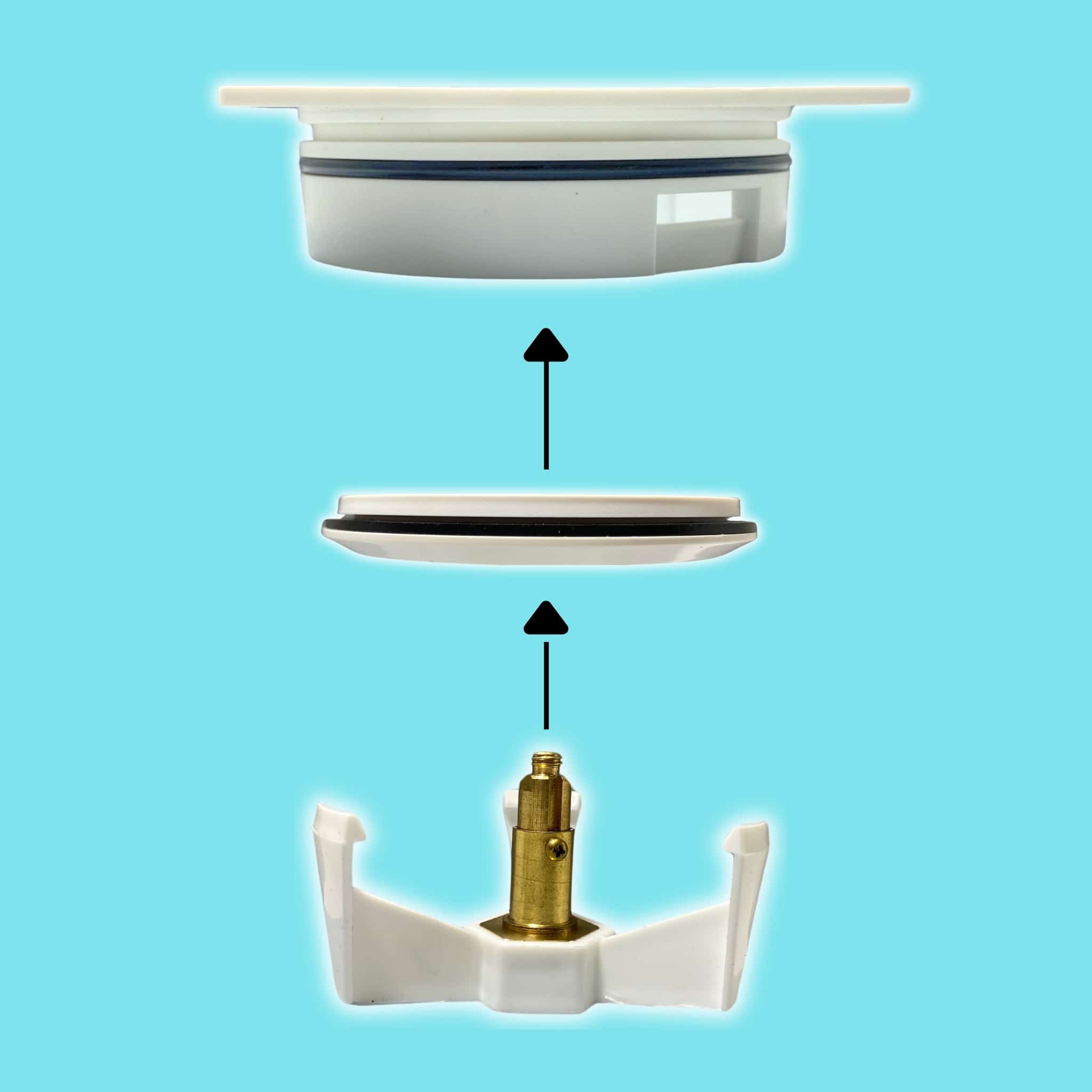 מכסה ביוב ריבוע ללא שפה - לבן pumpit – תמונה 6