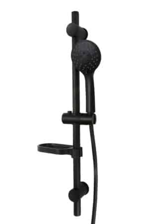 מערכת תליה למקלחת/ מוט נירוסטה – צבע שחור