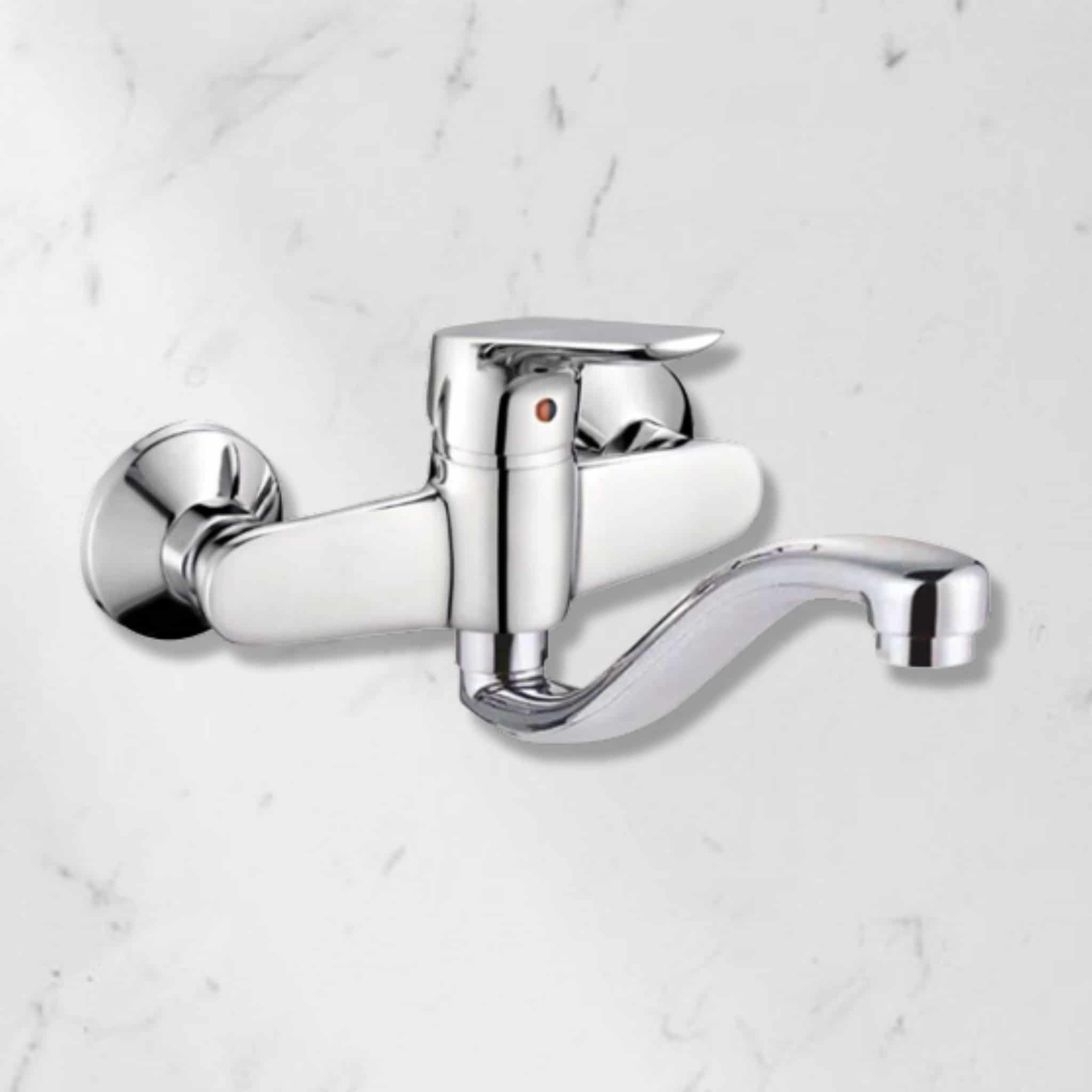 סוללת קיר עם פייה תחתונה קשתית בינונית - כרום – תמונה 3