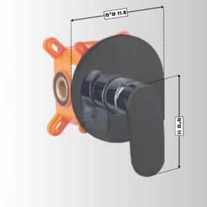 מערכת אינטרפוץ 3 דרך, גוף פנימי + ערכת השלמה בגימור שחור