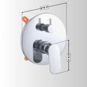 מערכת אינטרפוץ 4 דרך, גוף פנימי + ערכת השלמה בגימור כרום