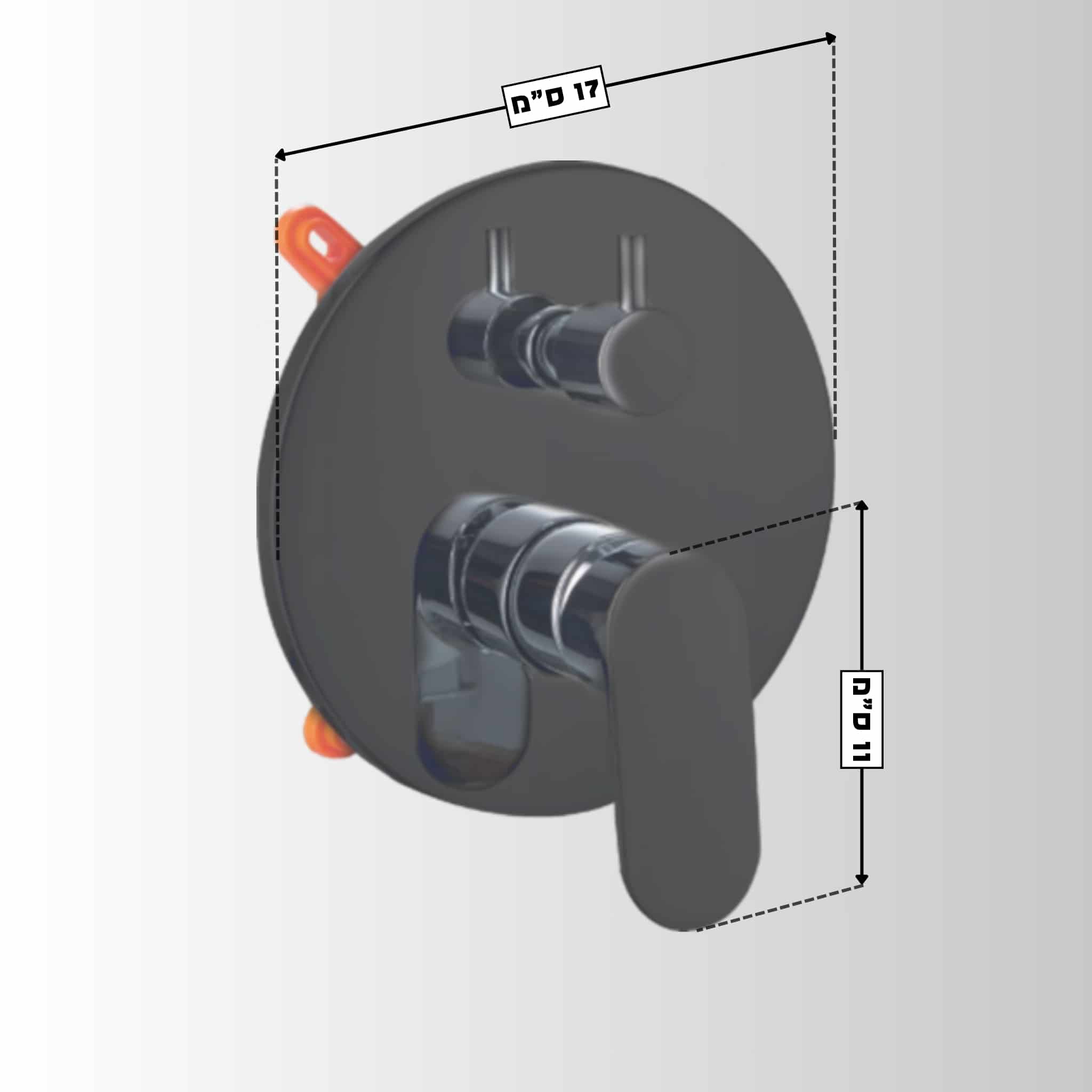 מערכת אינטרפוץ 4 דרך, גוף פנימי + ערכת השלמה בגימור שחור – תמונה 2