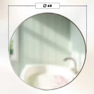 מראה עגולה – מסגרת אנודייז – 60 ס"מ