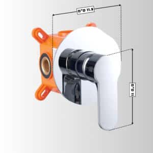 מערכת אינטרפוץ 3 דרך, גוף פנימי + ערכת השלמה בגימור כרום