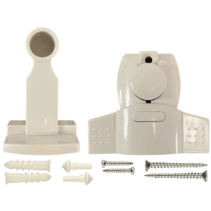 מחזיק דלת קפיצי לבן – 1 יח'