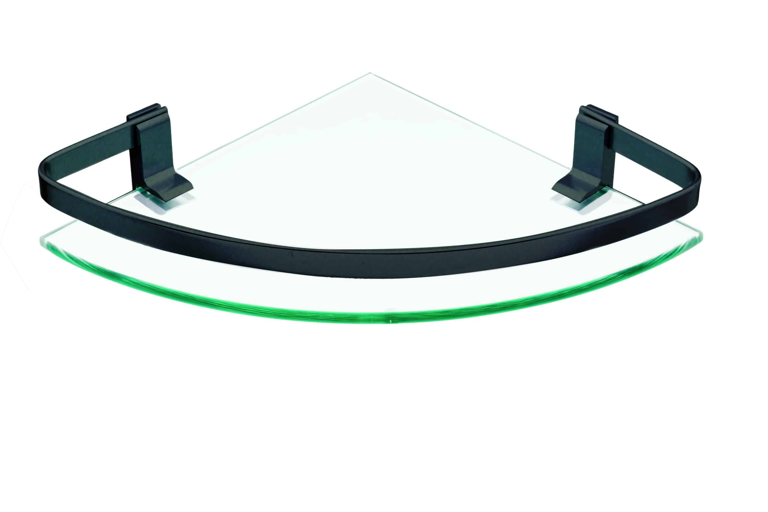 מדף זכוכית פינתי - קומה אחת