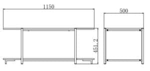 שולחן סלון אובלי