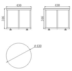 זוג שולחנות סלון עגולים
